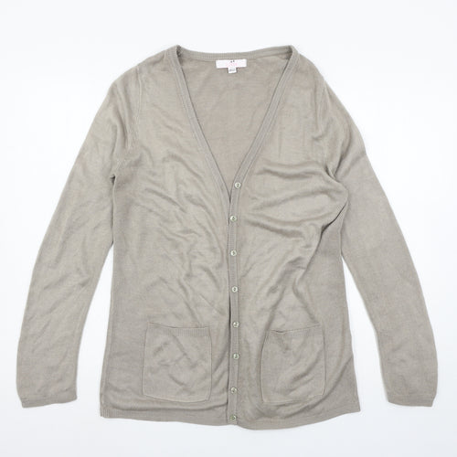 Julipa Womens Grey  Knit Cardigan Jumper Size 8