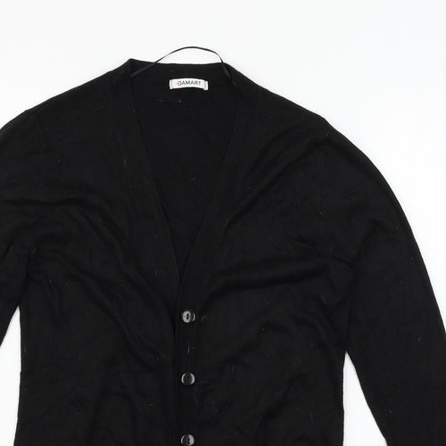 Damart Womens Black  Knit Cardigan Jumper Size 10