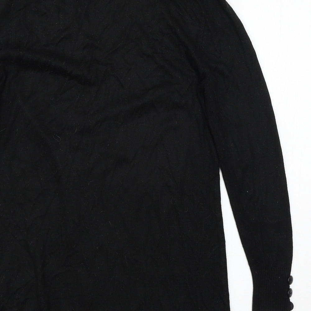 Damart Womens Black  Knit Cardigan Jumper Size 10