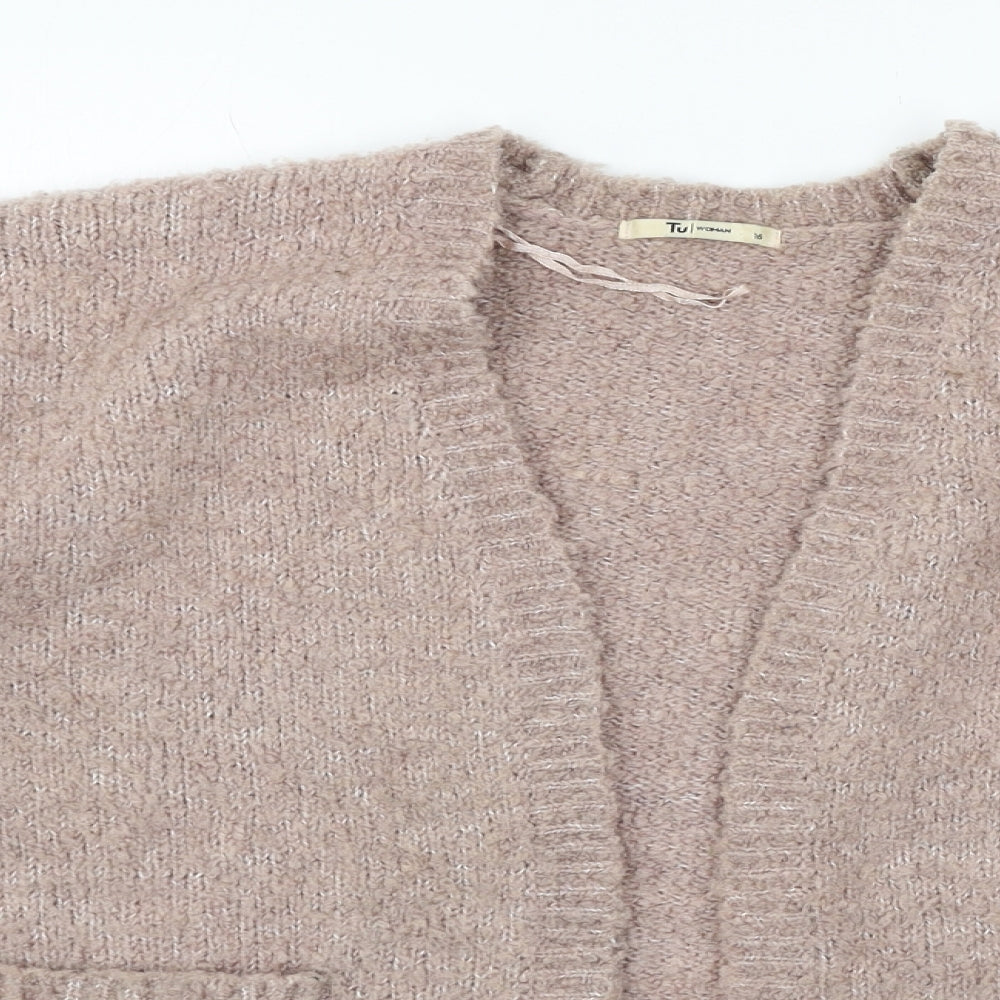 TU Womens Pink  Knit Cardigan Jumper Size 16