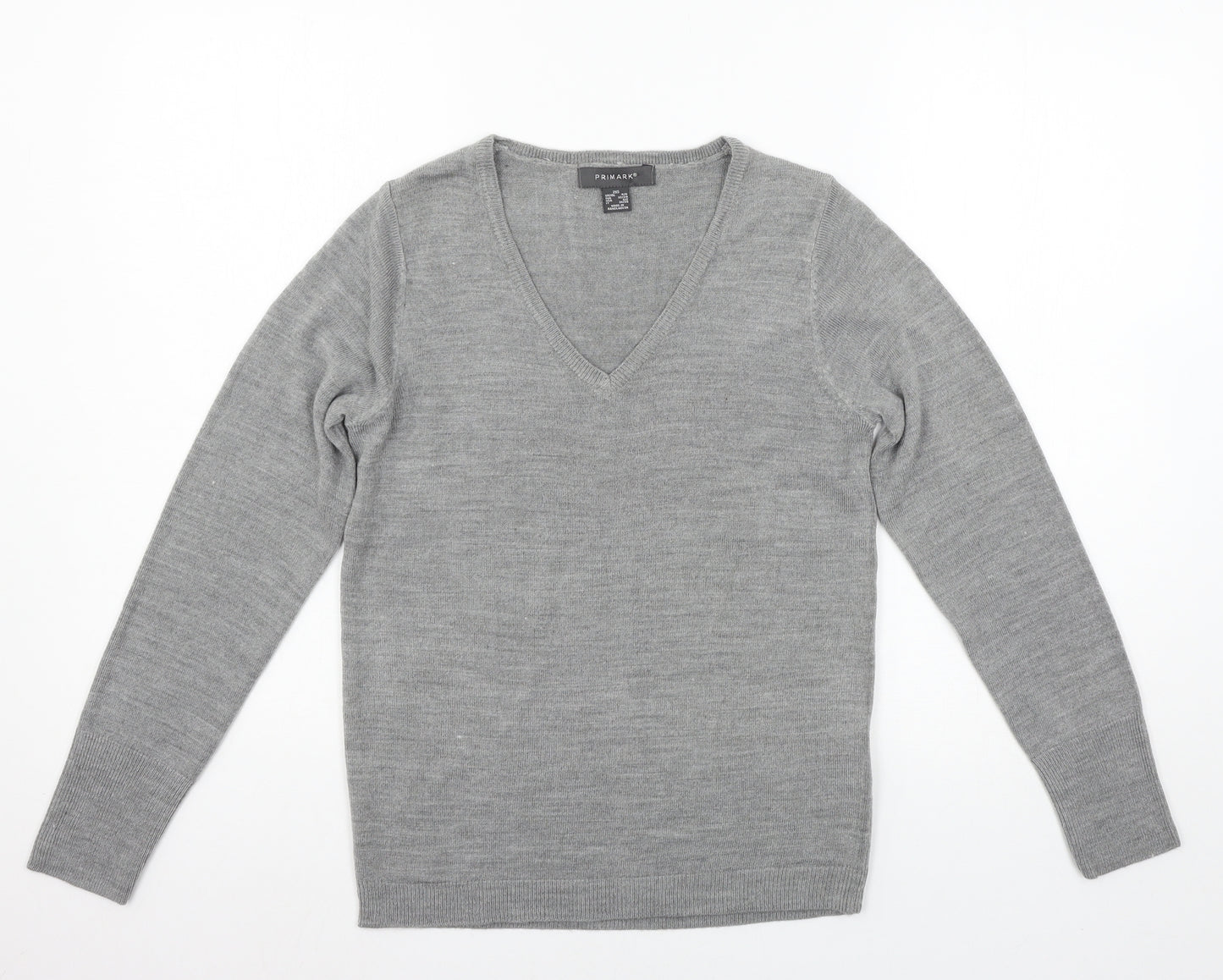 Primark Womens Grey  Knit Pullover Jumper Size 4