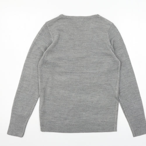 Primark Womens Grey  Knit Pullover Jumper Size 4
