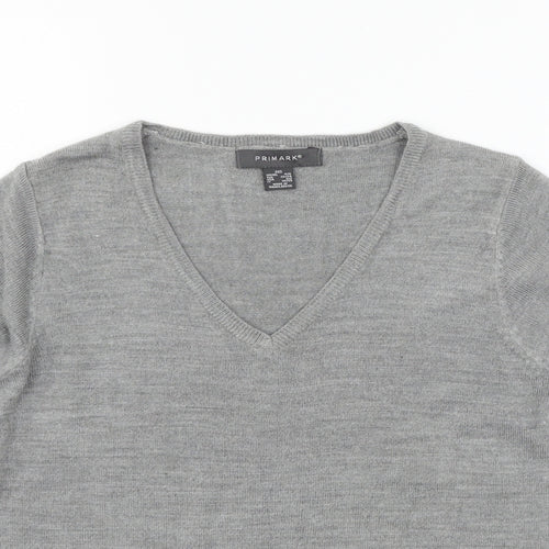 Primark Womens Grey  Knit Pullover Jumper Size 4