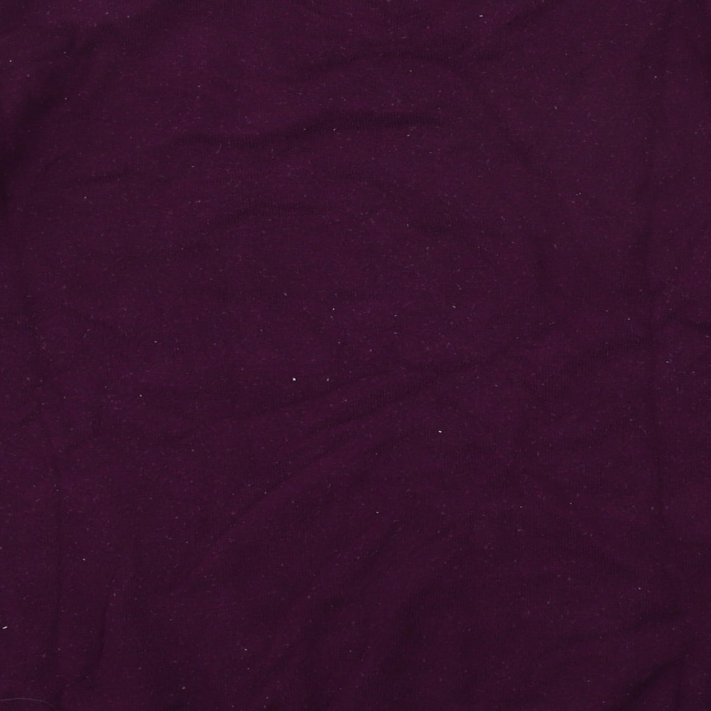 Image Womens Purple  Knit Pullover Jumper Size S