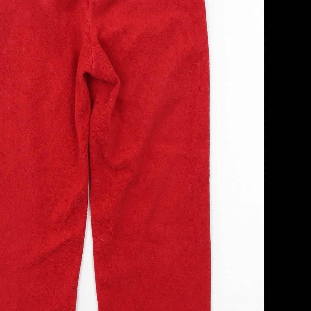 Pokemon Boys Red Solid Fleece  Pyjama Pants Size 8 Years