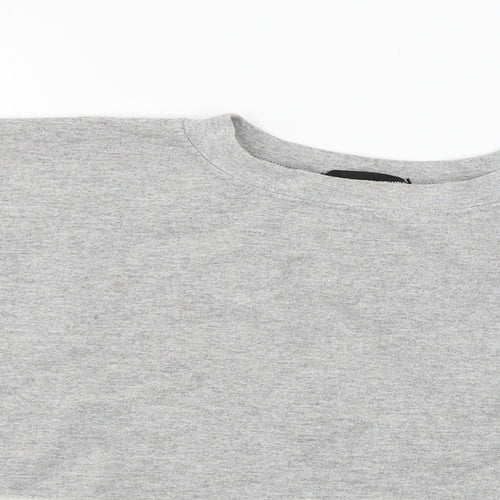 PRETTYLITTLETHING Womens Grey  Jersey Pullover Sweatshirt Size M