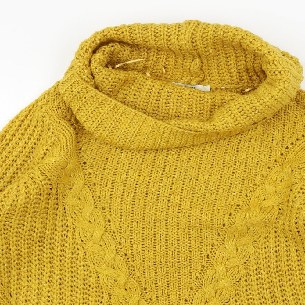 George Womens Yellow  Knit Pullover Jumper Size 12