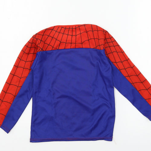 Preworn Boys Multicoloured Geometric Jersey Pullover T-Shirt Size L  - Spider Man