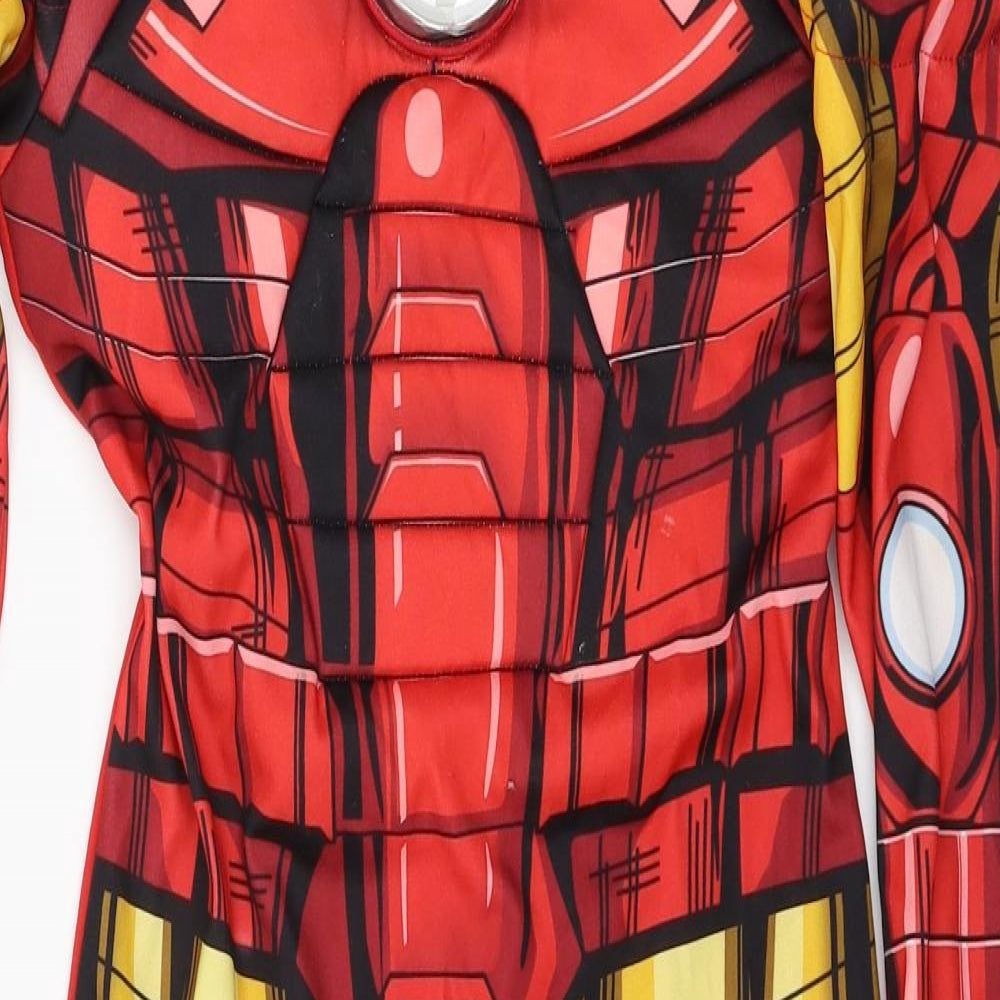 Avengers Boys Red Geometric Jersey  One Piece Size 5-6 Years  - Iron man