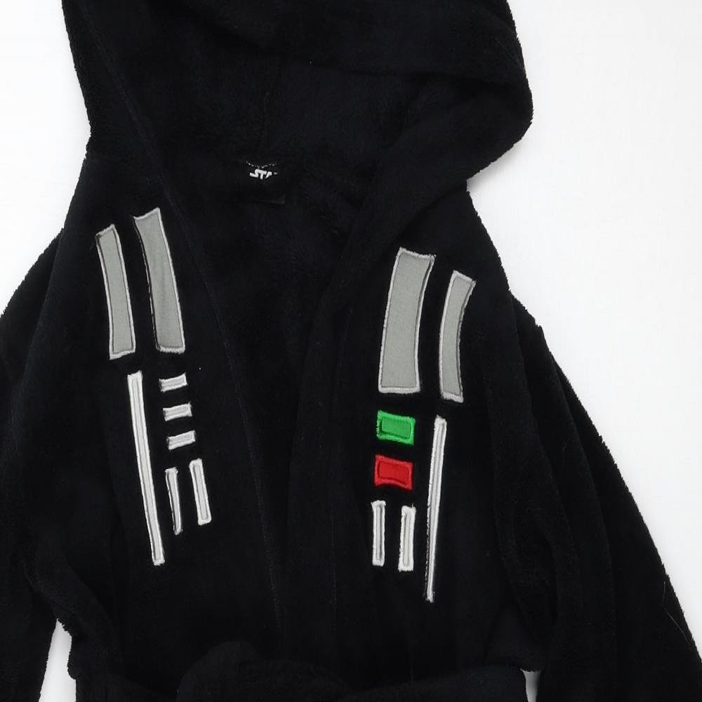 Star Wars Boys Black Geometric Microfibre  Robe Size 7-8 Years  - Darth Vader