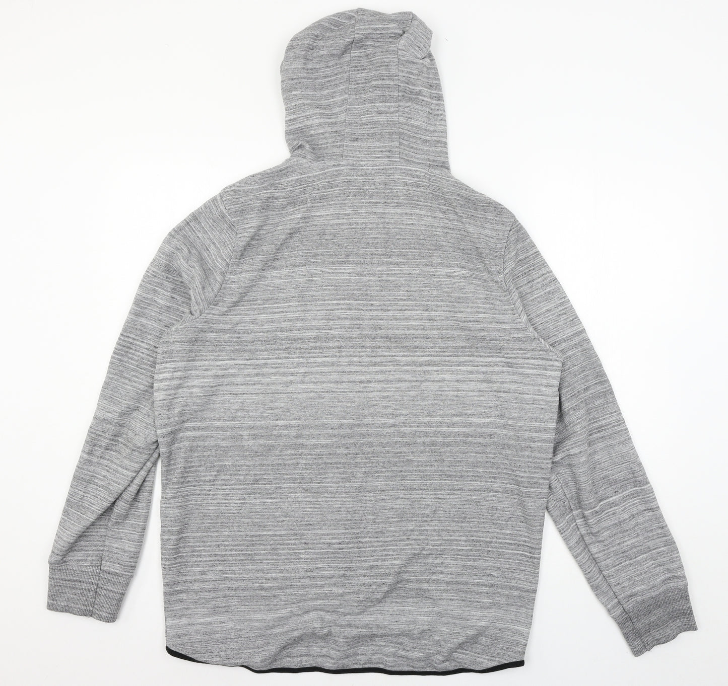 Workout Mens Grey  Jersey Full Zip Hoodie Size L