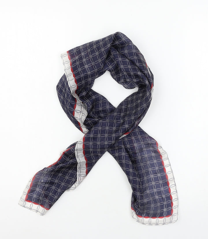 Preworn Womens Blue Geometric Scarf