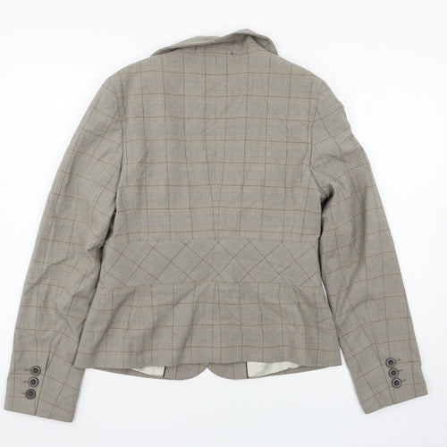 NEXT Womens Brown Check  Jacket Suit Jacket Size 12