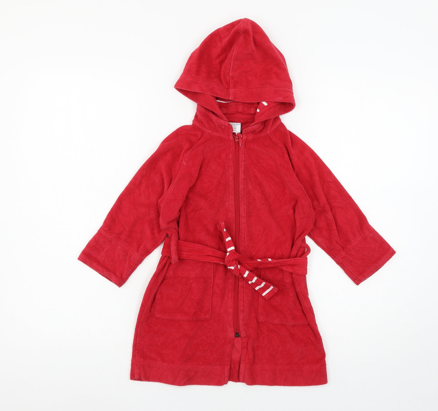 Polarn O. Pyret Girls Red Solid Jersey Babydoll One Piece Size 12-18 Months