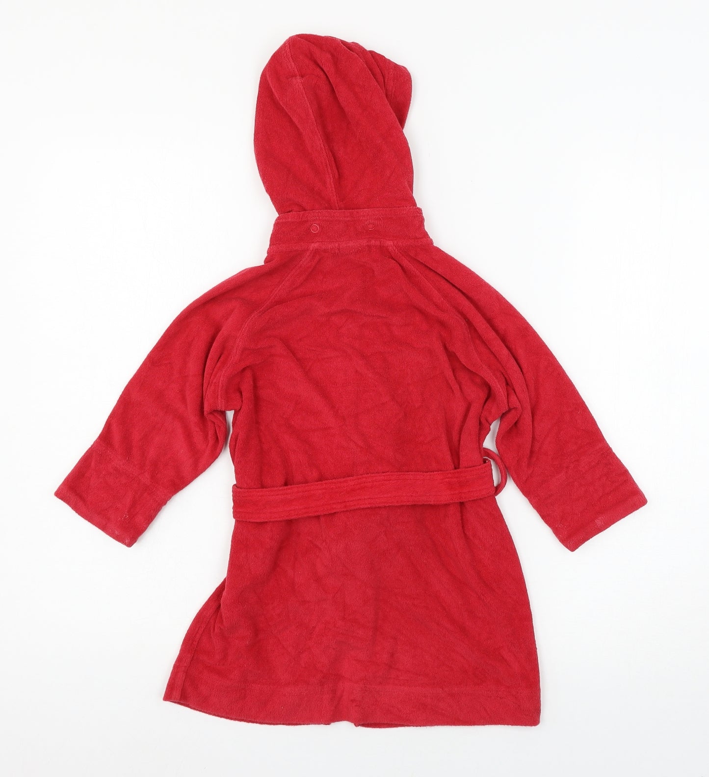 Polarn O. Pyret Girls Red Solid Jersey Babydoll One Piece Size 12-18 Months
