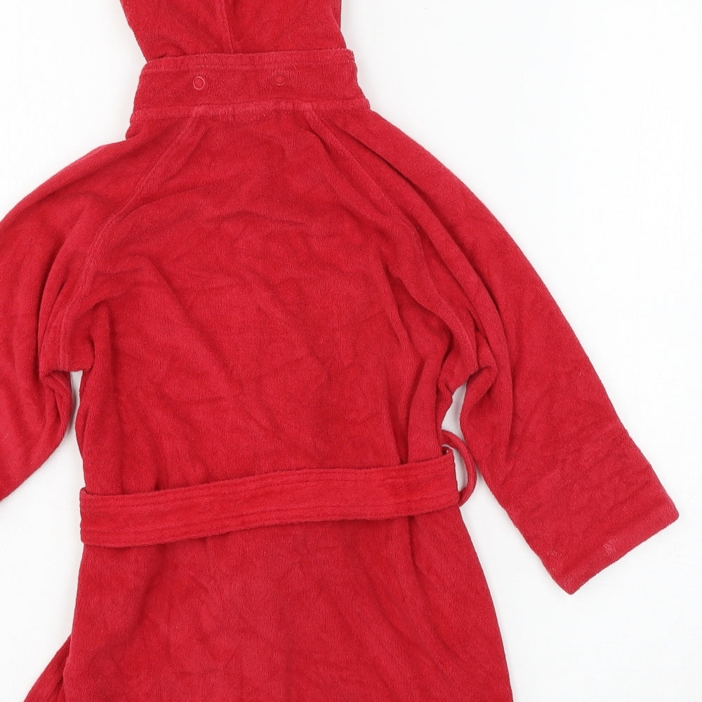 Polarn O. Pyret Girls Red Solid Jersey Babydoll One Piece Size 12-18 Months