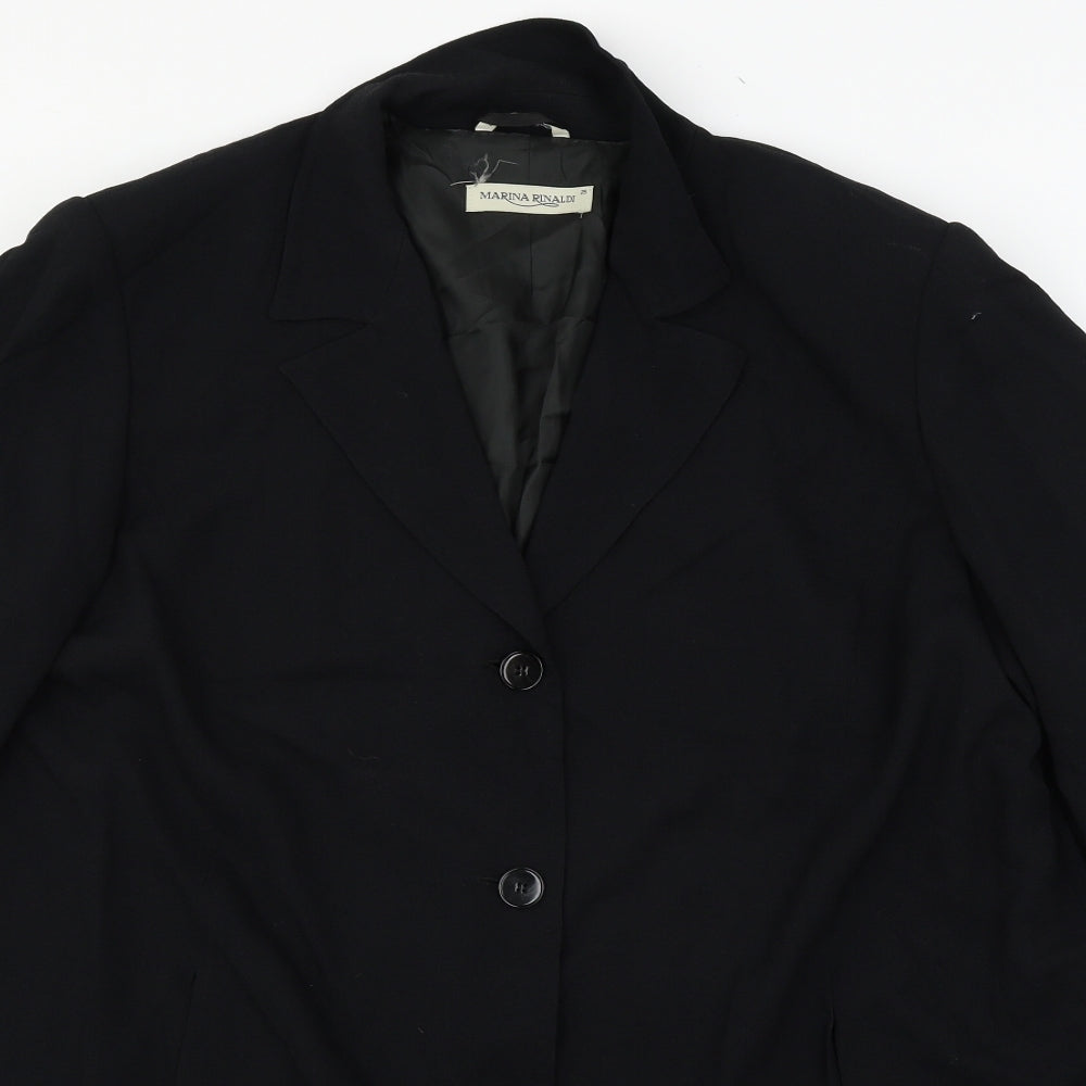 Marina Rinaldi Womens Blue   Overcoat Coat Size 26