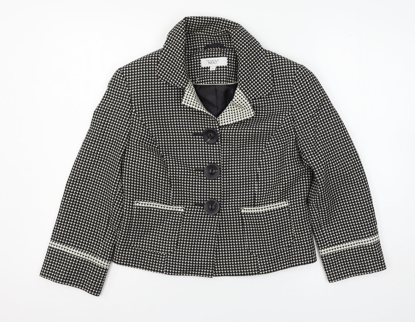 NEXT Womens Black Geometric  Jacket  Size 12