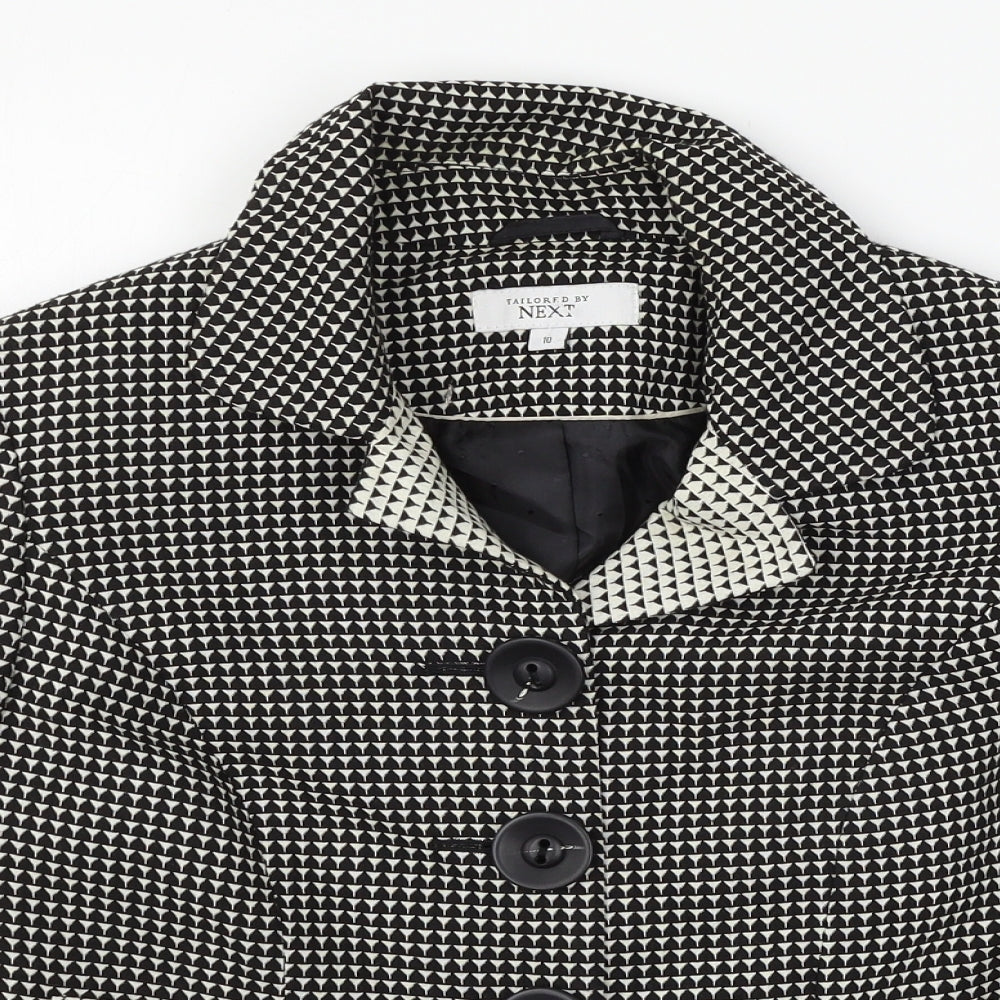 NEXT Womens Black Geometric  Jacket  Size 12