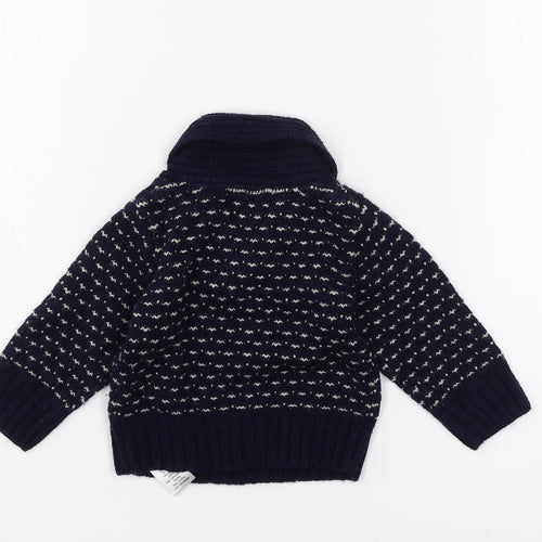La Redoute Boys Blue  Knit Pullover Jumper Size 3-6 Months