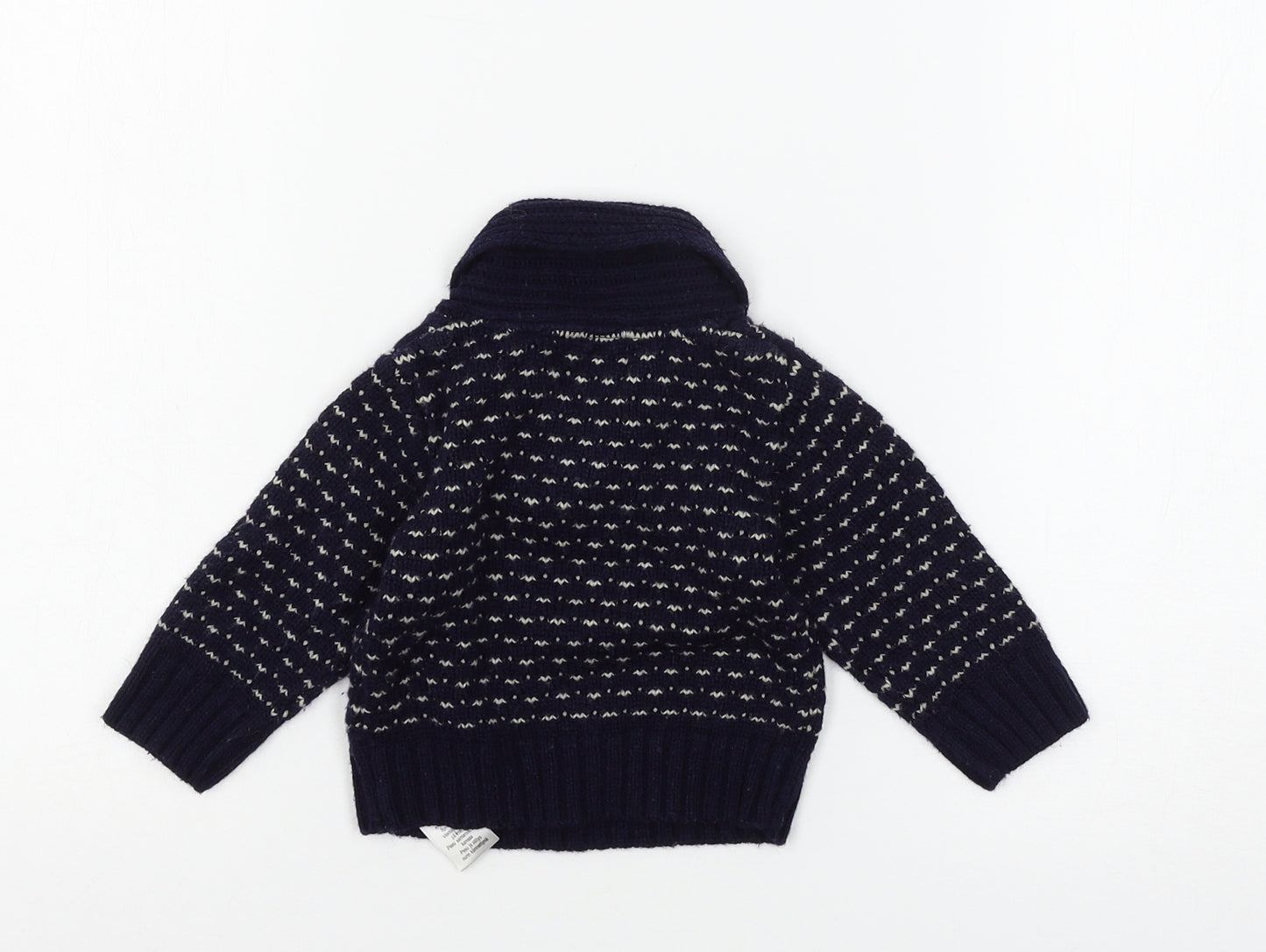 La Redoute Boys Blue  Knit Pullover Jumper Size 3-6 Months
