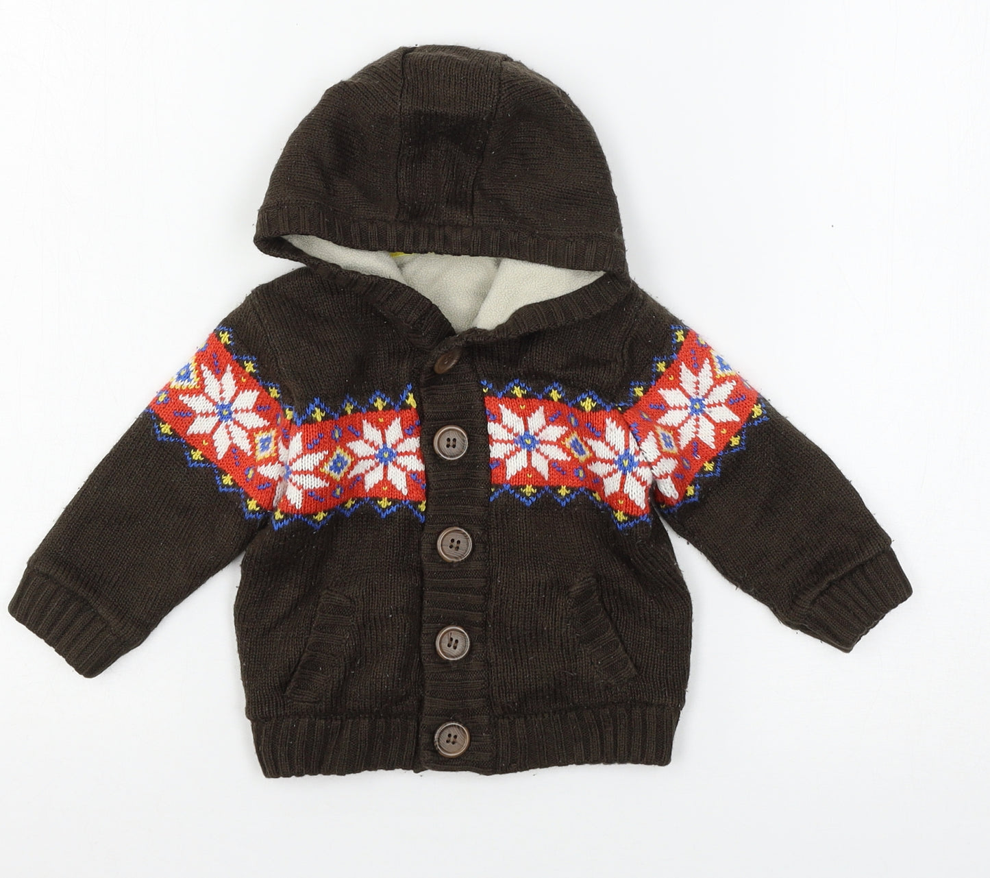 Marks and Spencer Baby Brown  Knit Jacket  Size 9-12 Months