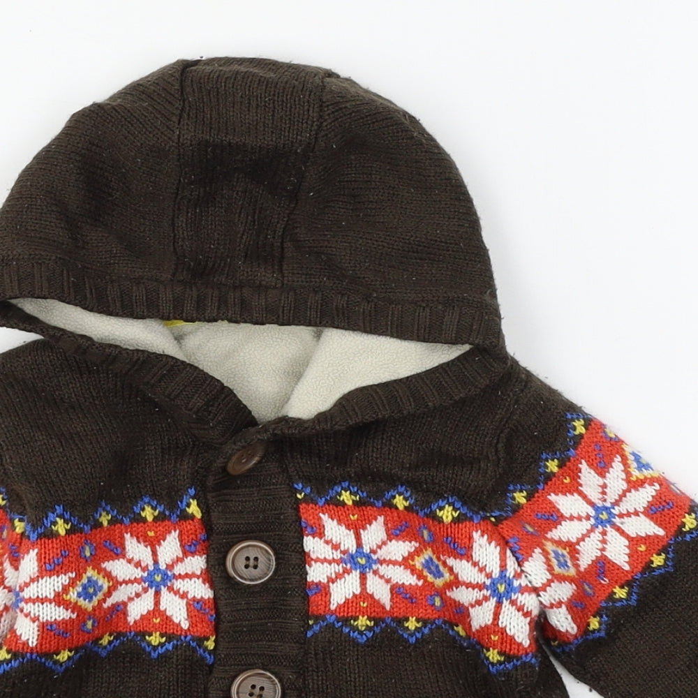Marks and Spencer Baby Brown  Knit Jacket  Size 9-12 Months