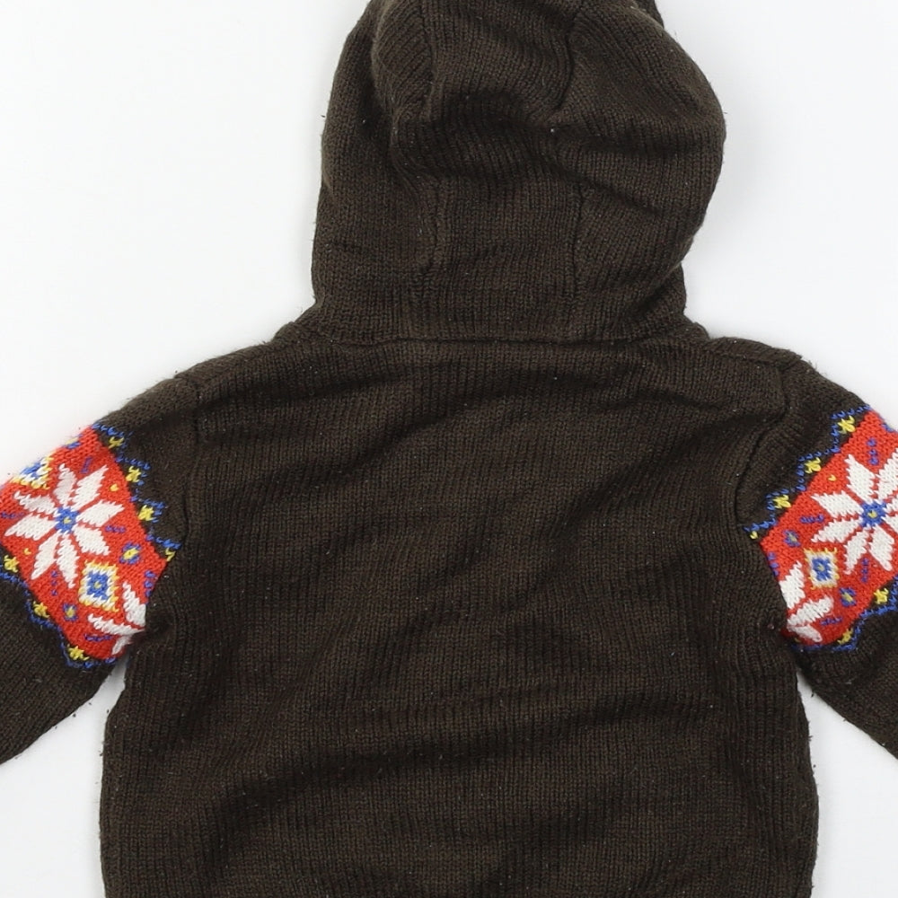 Marks and Spencer Baby Brown  Knit Jacket  Size 9-12 Months