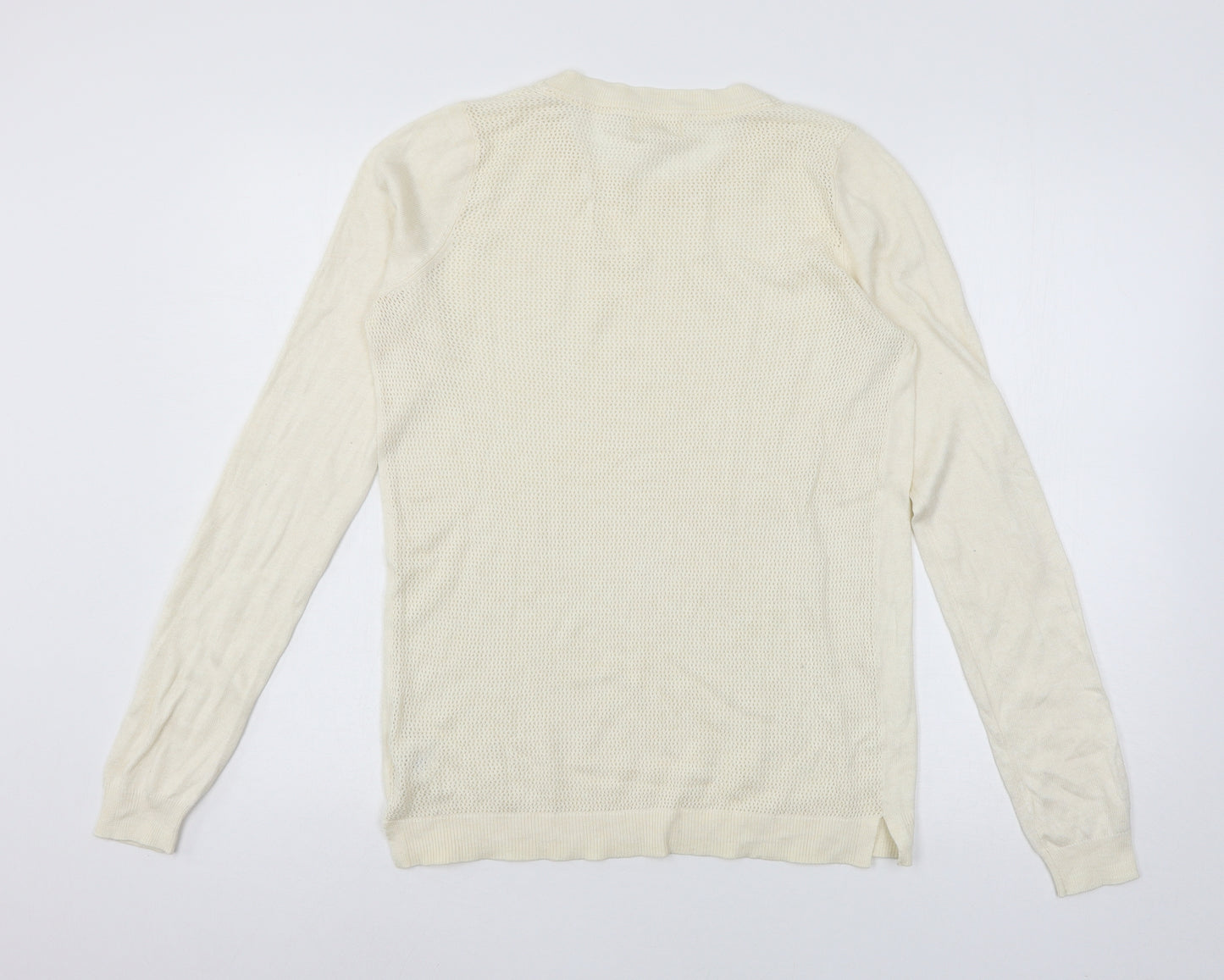 Linea Womens Ivory  Knit Pullover Jumper Size S