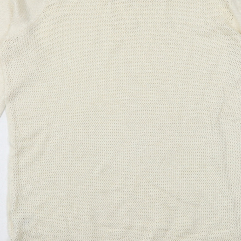 Linea Womens Ivory  Knit Pullover Jumper Size S