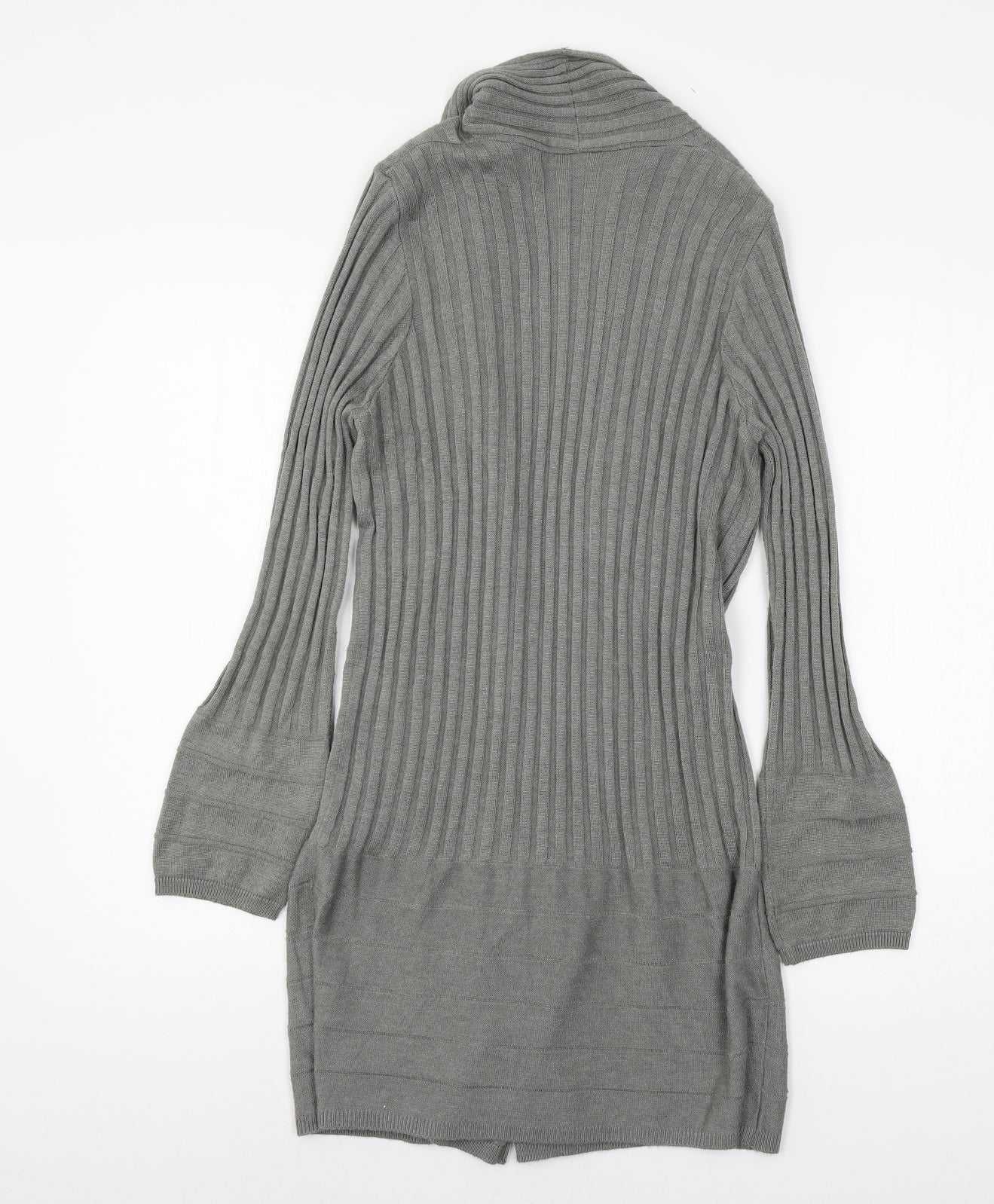 Per Una Womens Grey  Knit Cardigan Jumper Size 12