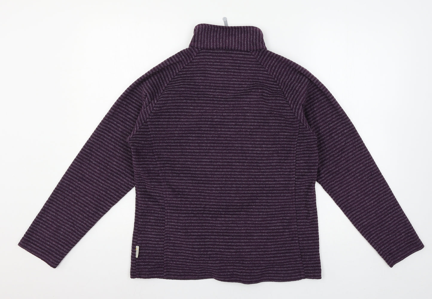 Regatta Womens Purple Striped Fleece Pullover Sweatshirt Size 10
