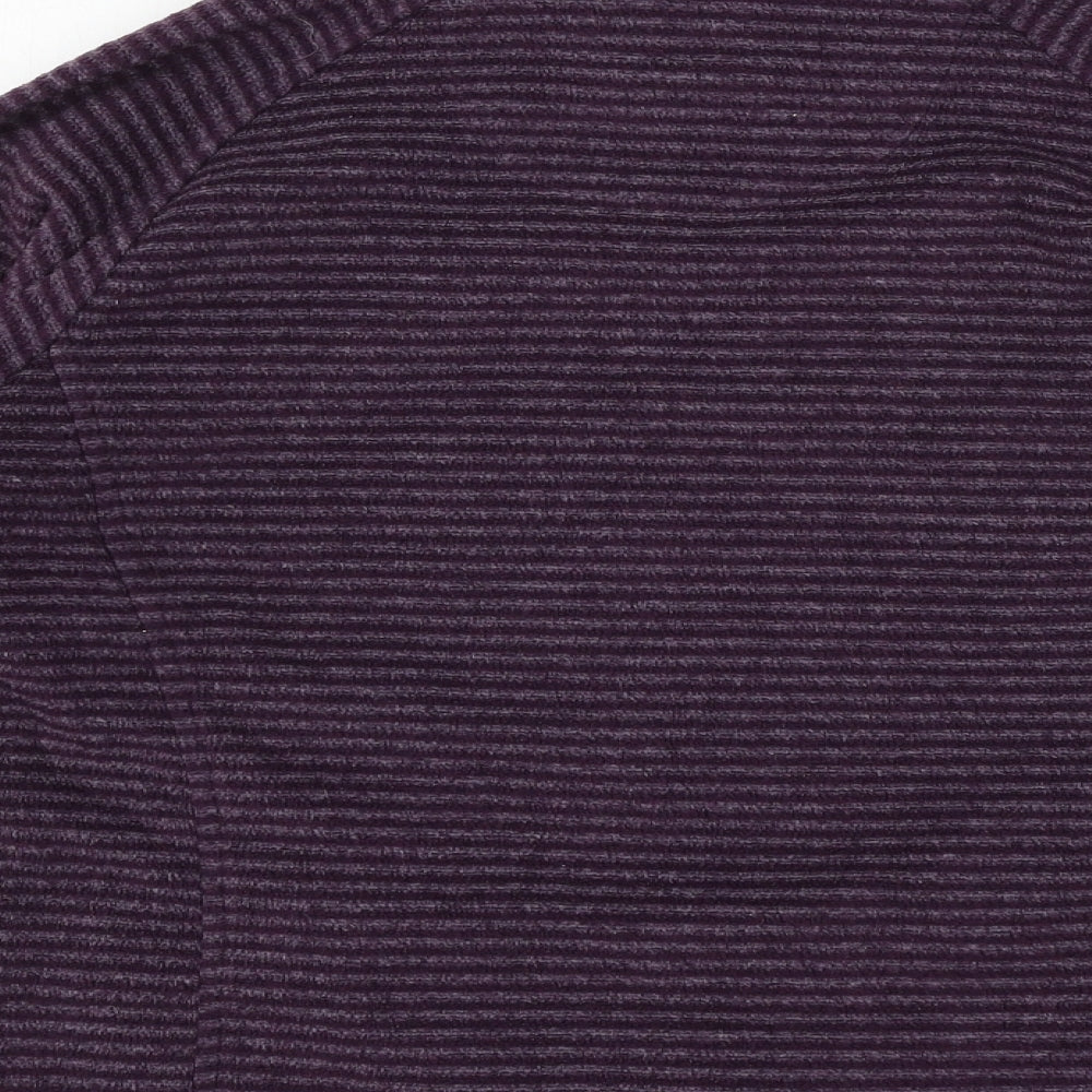 Regatta Womens Purple Striped Fleece Pullover Sweatshirt Size 10