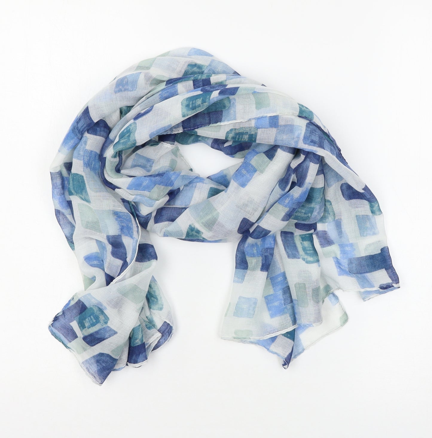 Miss Millie Womens Blue Geometric   Scarf