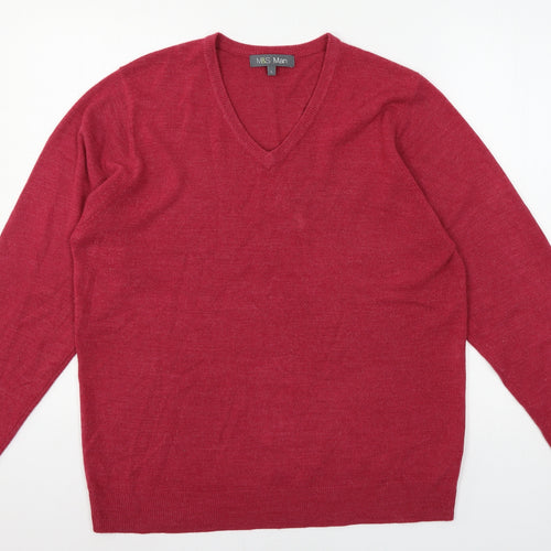 Marks and Spencer Womens Red  Knit Pullover Jumper Size L