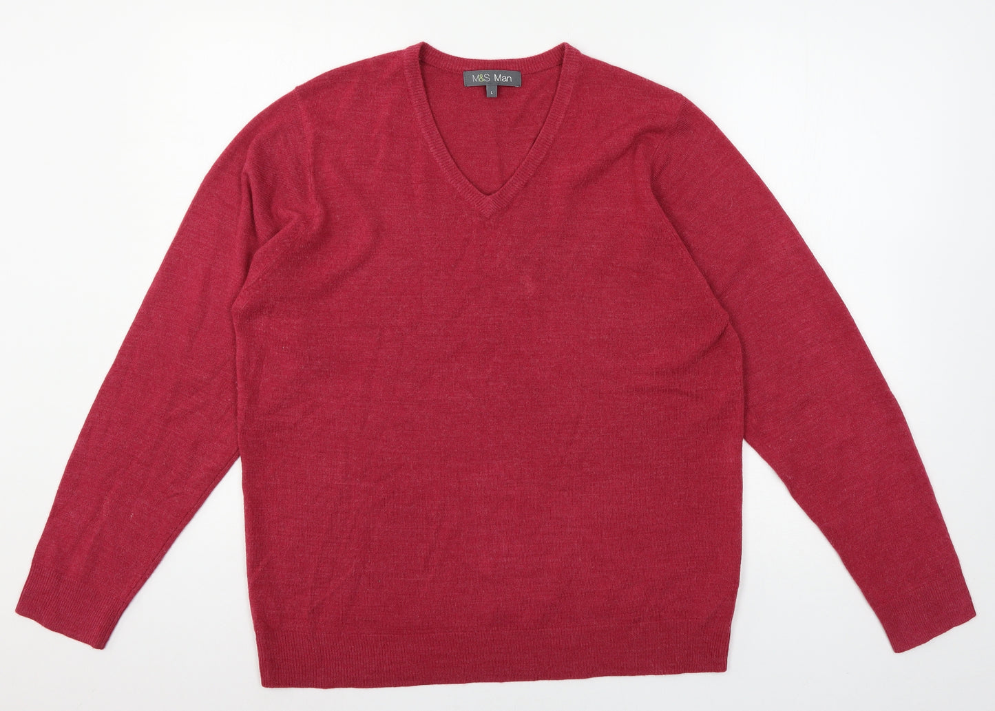 Marks and Spencer Womens Red  Knit Pullover Jumper Size L