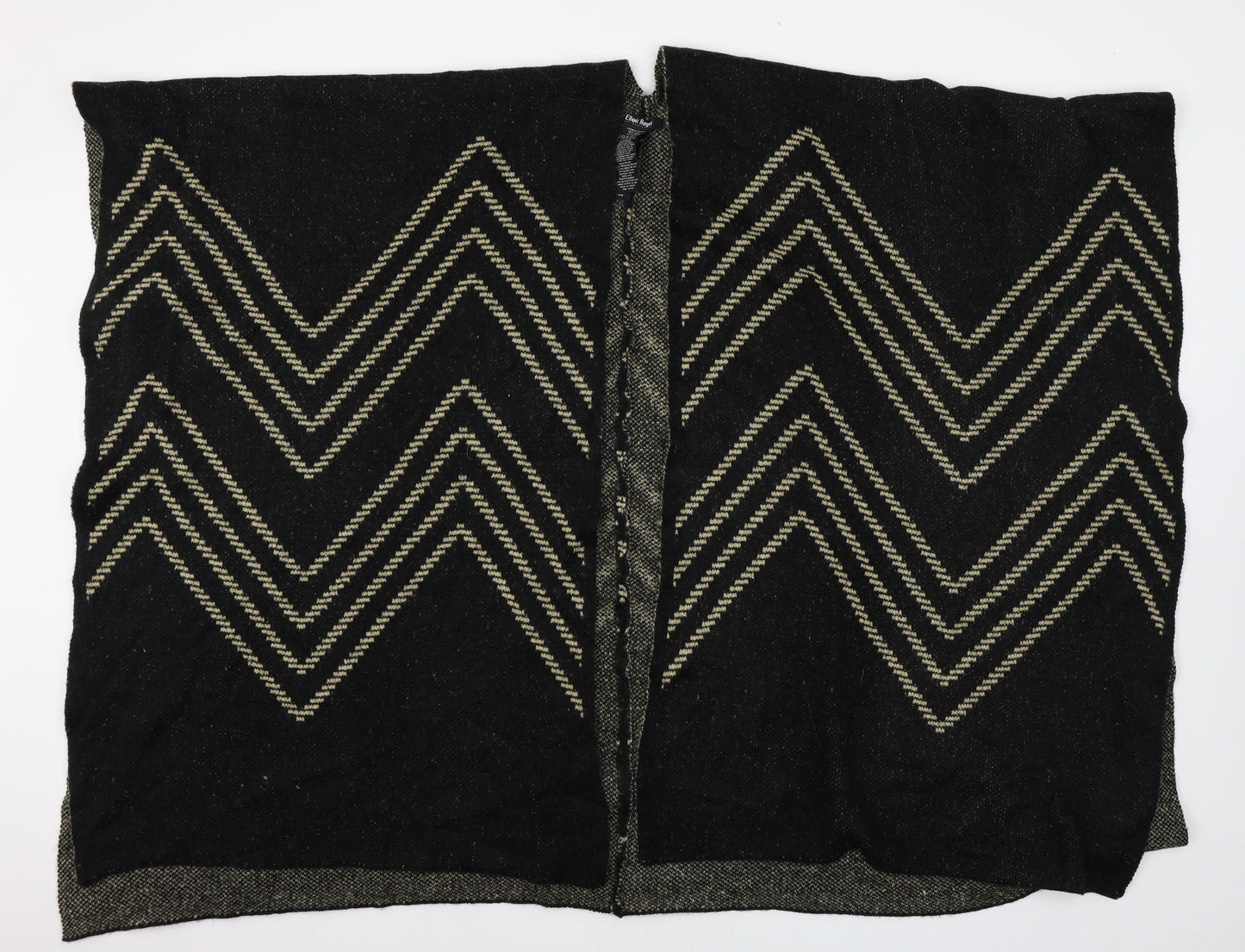 Ellen Reyes Womens Black Striped Knit Jacket  One Size