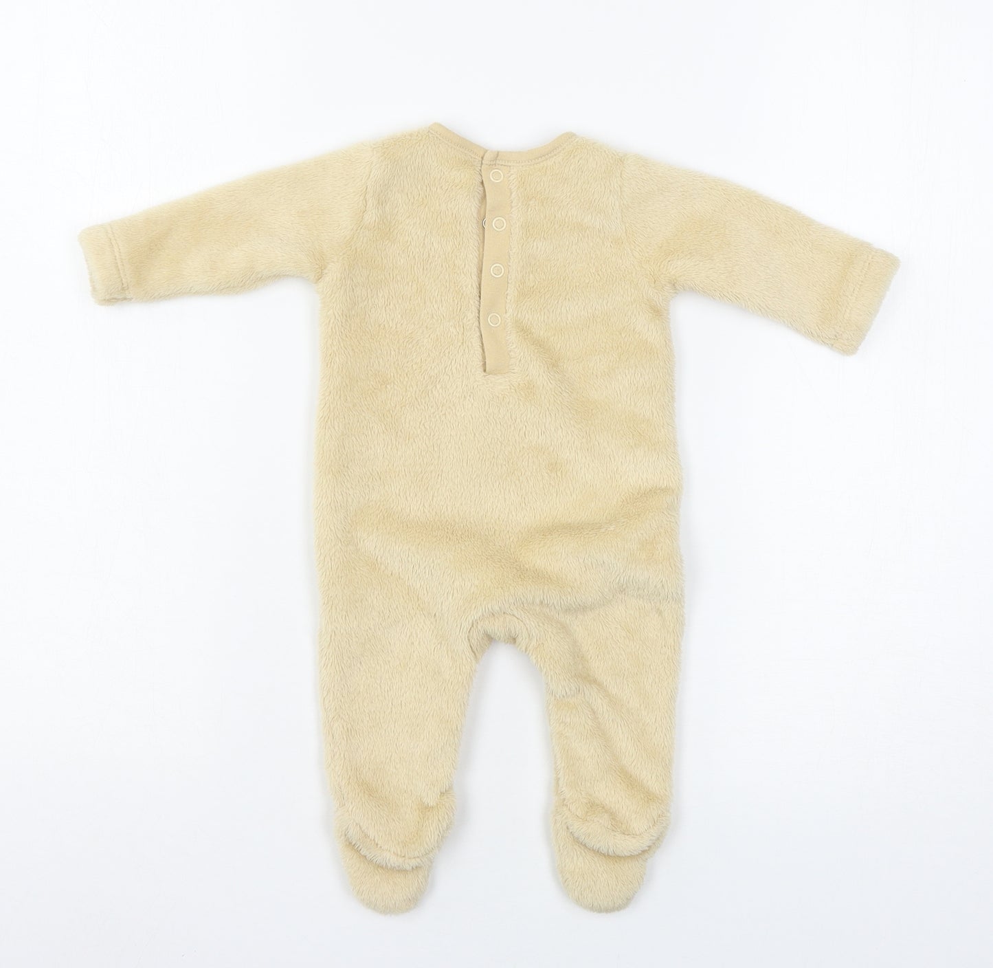 Nutmeg Baby Beige Solid Microfibre Capri One Piece Size 0-3 Months  - Rudolph