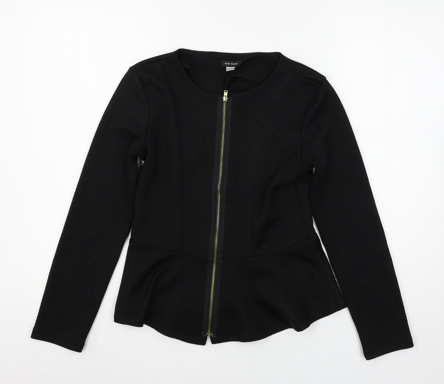 River Island Girls Black  Jersey Jacket  Size 11-12 Years