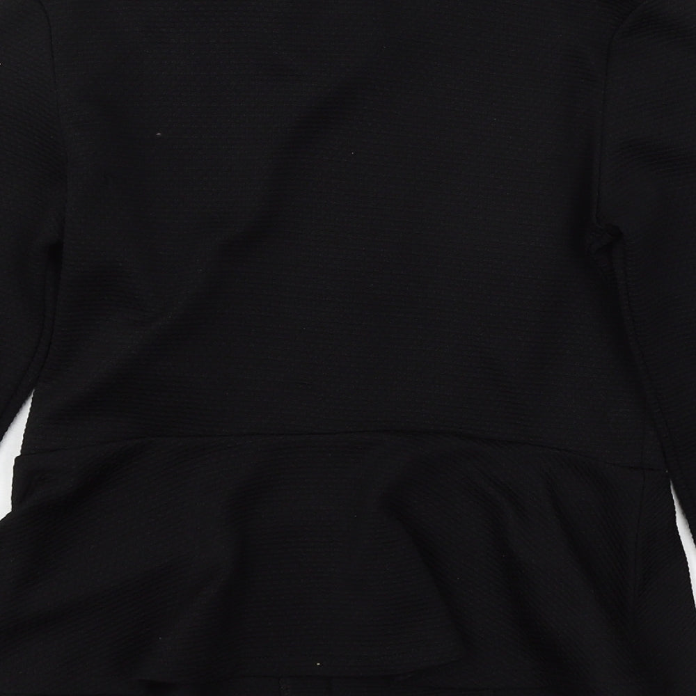 River Island Girls Black  Jersey Jacket  Size 11-12 Years