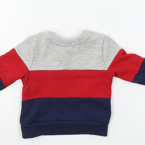 Primark Baby Grey Striped Jersey Pullover Jumper Size 0-3 Months  - Great Vibes