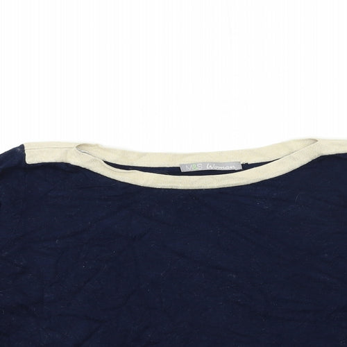 Marks and Spencer Womens Blue  Knit Pullover Jumper Size 14
