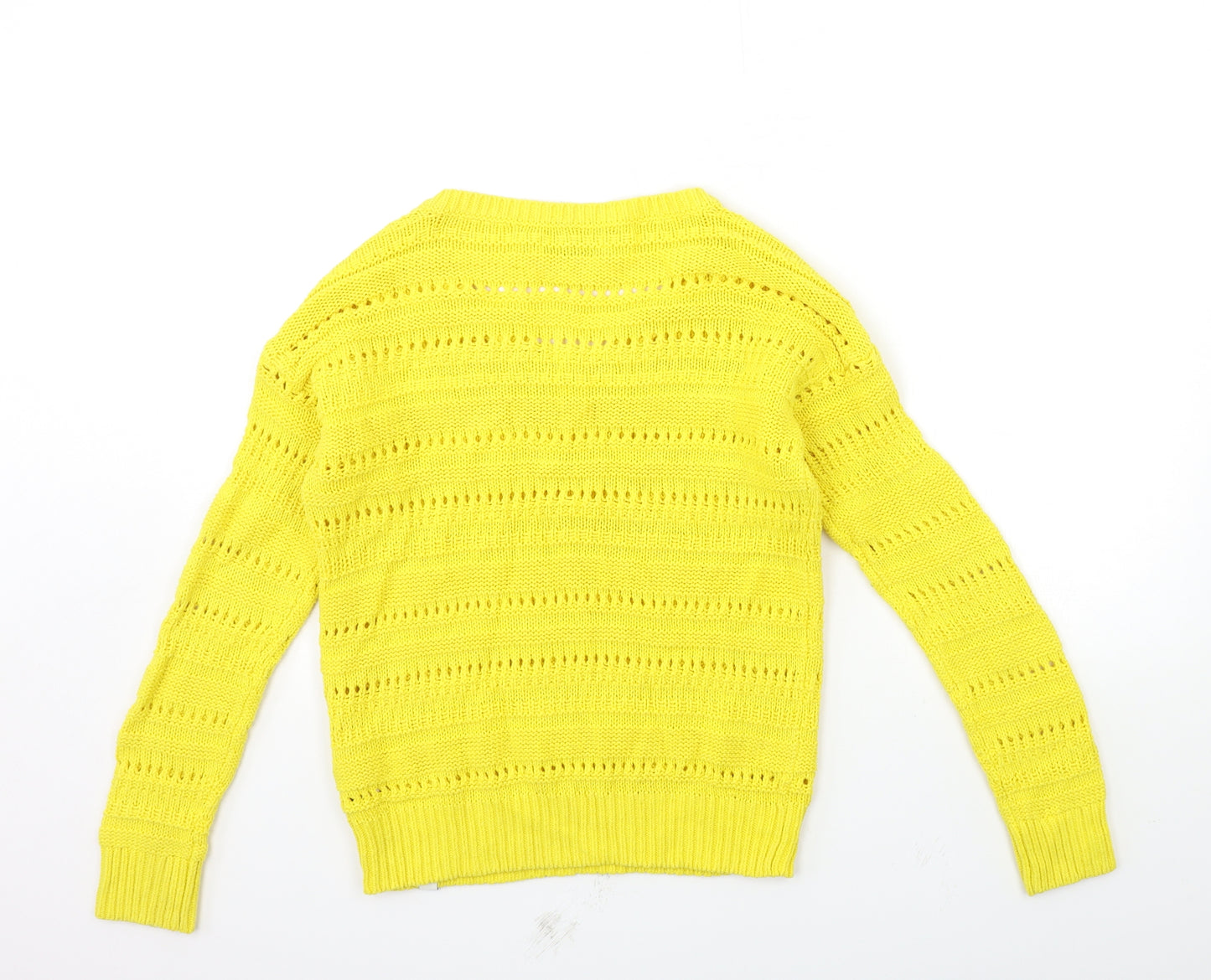 Abercrombie & Fitch Girls Yellow  Knit Pullover Jumper Size 11-12 Years