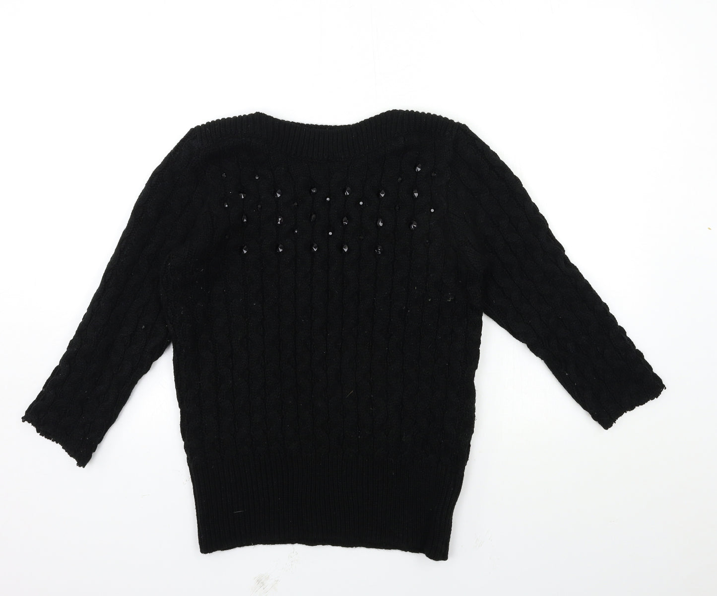 Per Una Womens Black  Knit Pullover Jumper Size 12