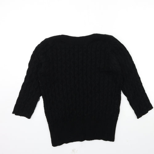 Per Una Womens Black  Knit Pullover Jumper Size 12