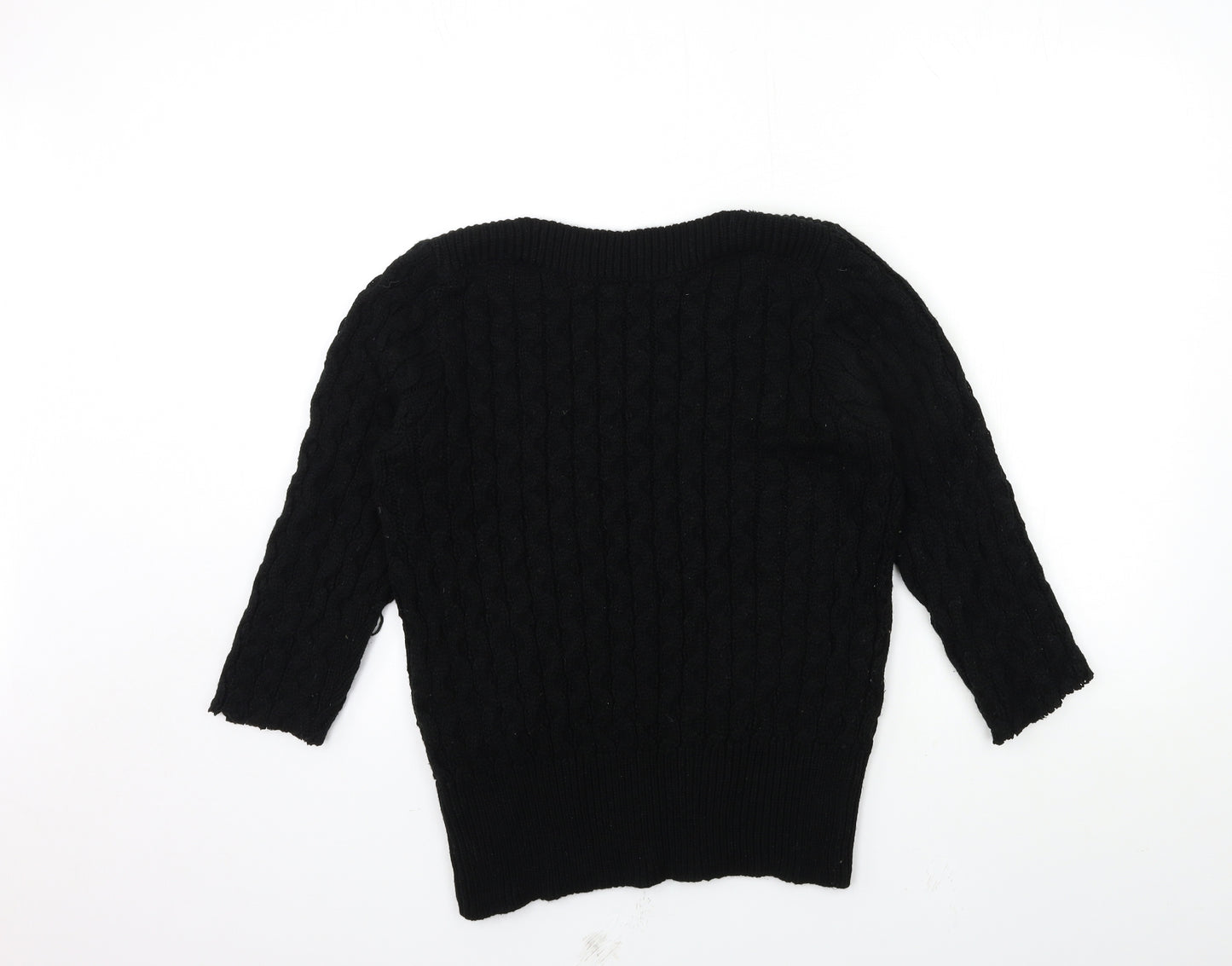 Per Una Womens Black  Knit Pullover Jumper Size 12