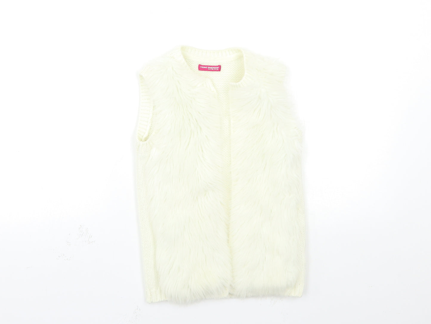 Young Dimension Girls White   Gilet Jacket Size 5-6 Years