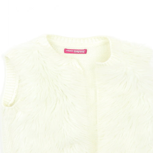 Young Dimension Girls White   Gilet Jacket Size 5-6 Years
