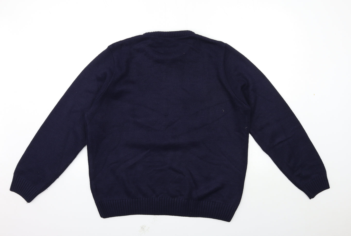 Marks and Spencer Mens Blue  Knit Pullover Jumper Size M  - christmas jumper