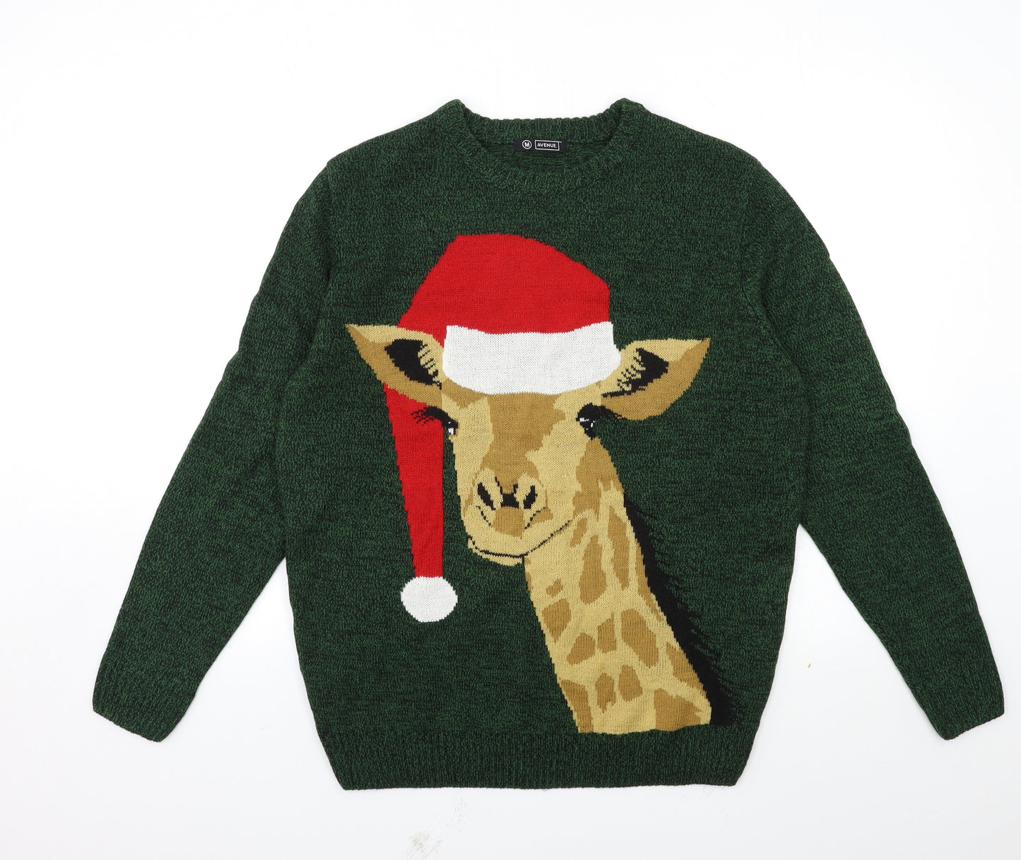 Avenue Mens Green  Knit Pullover Jumper Size M  - Christmas jumper